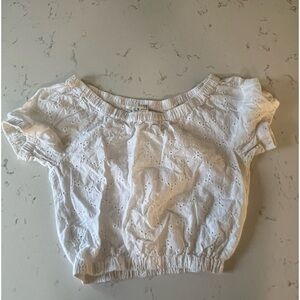White eyelet crop top. EUC